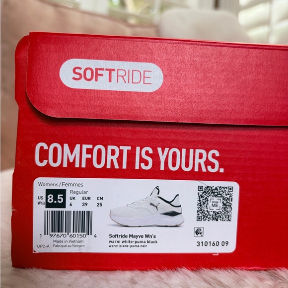 Puma Softride Mayve Women's Warm White/Black Sneakers - Picture 5 of 7